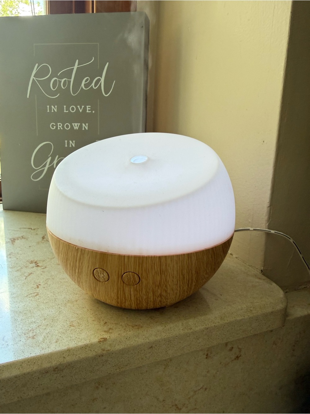 Wood Grain Ultrasonic Essential Oil Diffuser